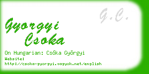 gyorgyi csoka business card